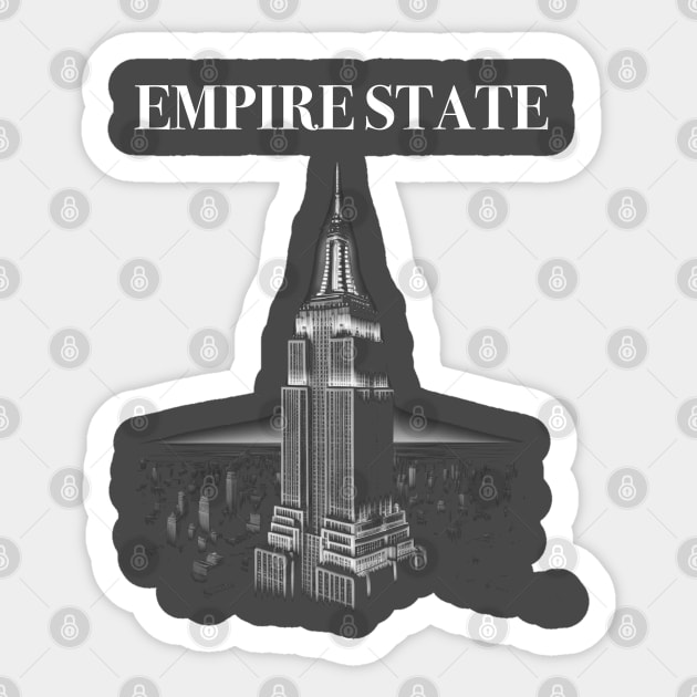 Empire state building Sticker by Rabbit Hole Designs